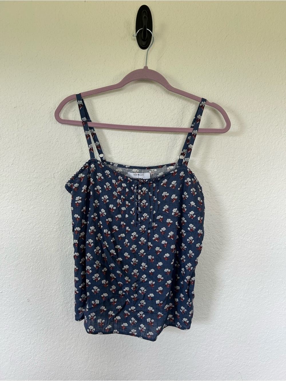 Sonoma Navy Floral Spaghetti-Strap Camisole